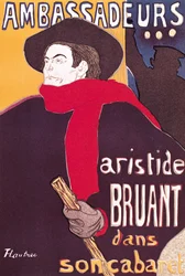 Werbeplakat für Aristide Bruant (1851-1925) in seinem Kabarett im Ambassadeurs, 1892